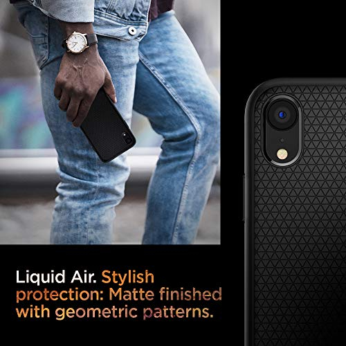 Foto 5 pulgar | Venta Internacional - Funda Spigen Liquid Air Armor Diseñado para iPhone XR 2018 Negro Mate
