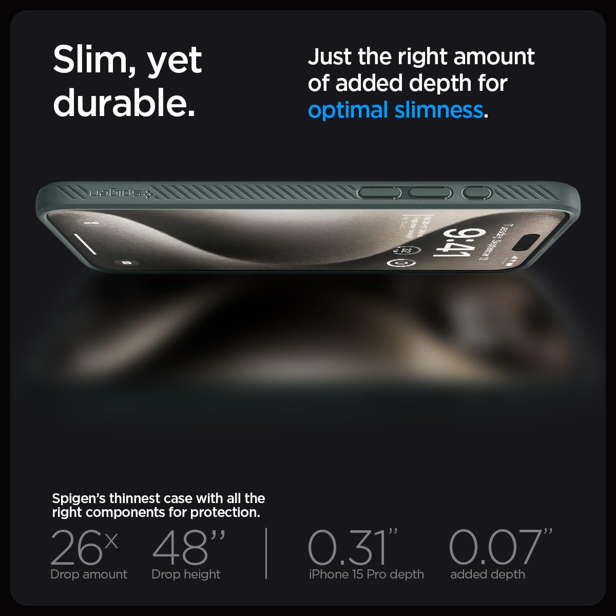 Foto 7 pulgar | Venta Internacional - Funda Spigen Liquid Air Armor Diseñada para iPhone 15 Pro