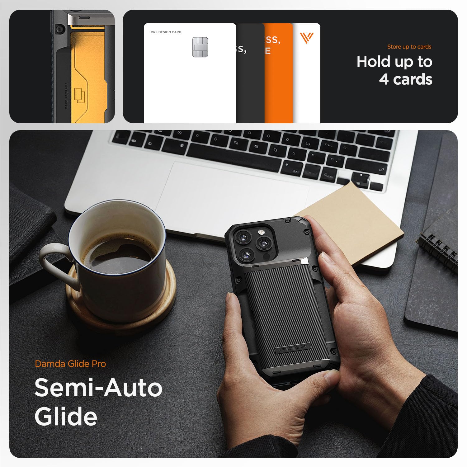 Foto 4 pulgar | Venta Internacional - Funda De Teléfono Vrs Design Damda Glide Pro Para Iphone 15 Pro Max