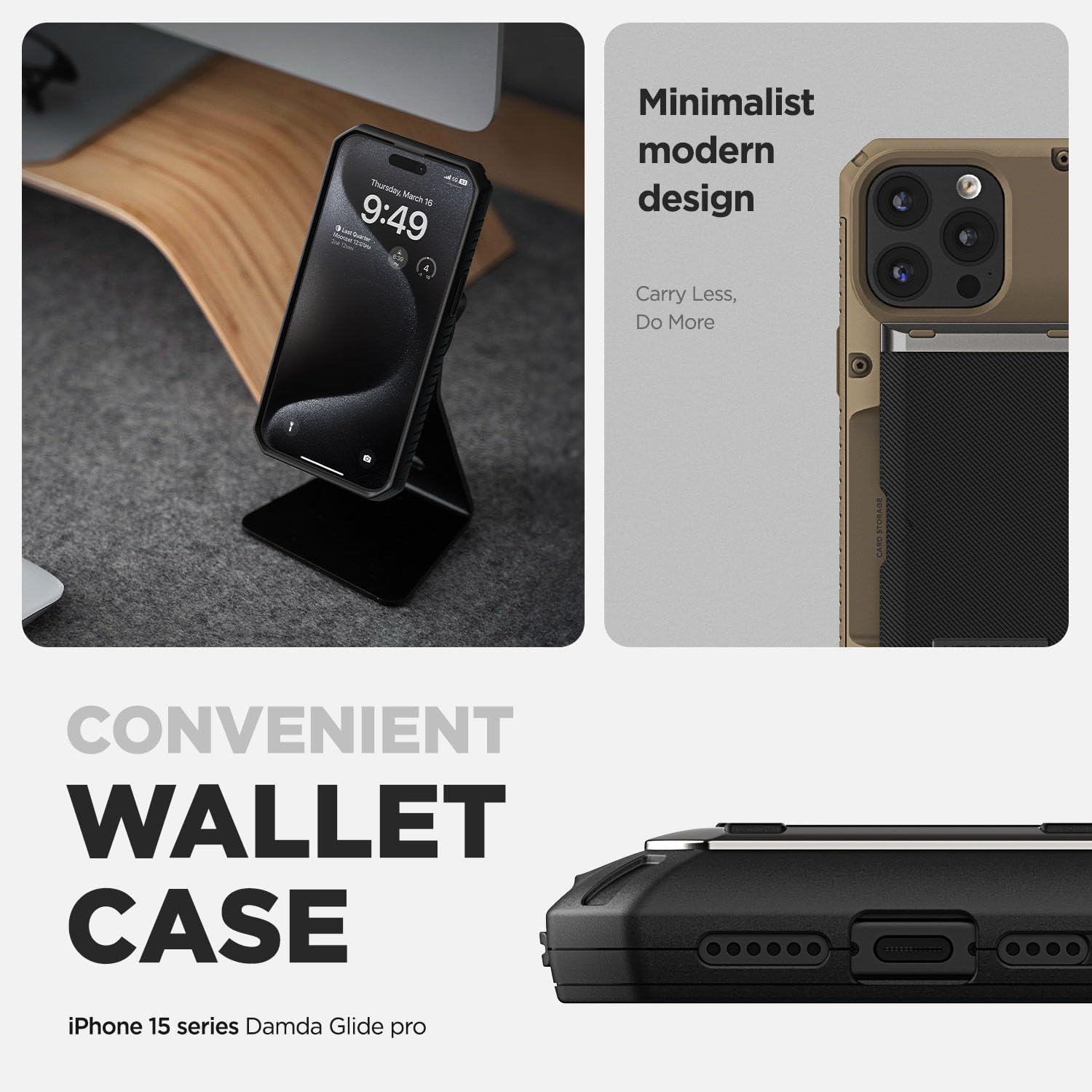 Foto 5 pulgar | Venta Internacional - Funda De Teléfono Vrs Design Damda Glide Pro Para Iphone 15 Pro Max