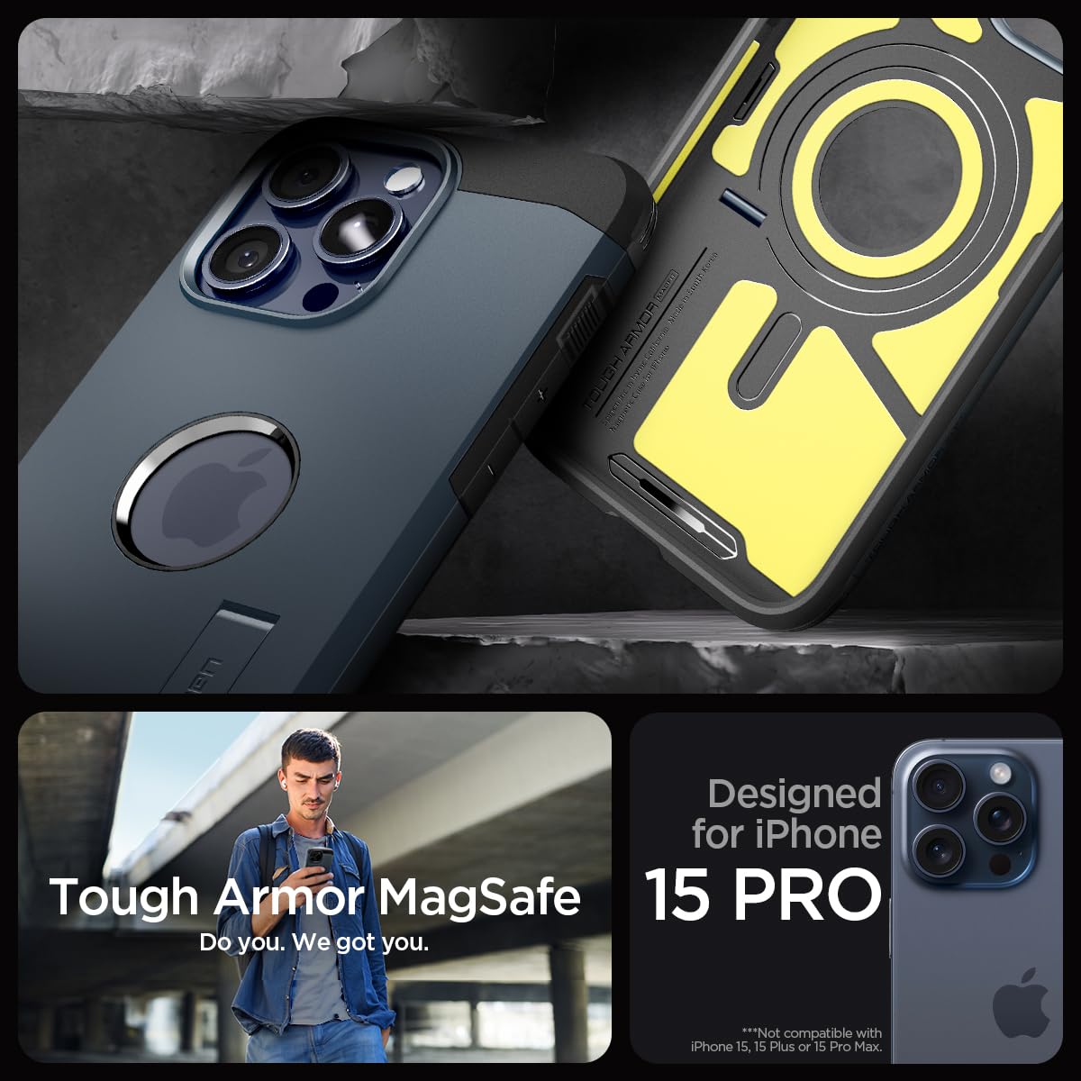 Foto 3 pulgar | Venta Internacional - Armadura Magnética Y Resistente Magfit De Spigen Diseñada Pa