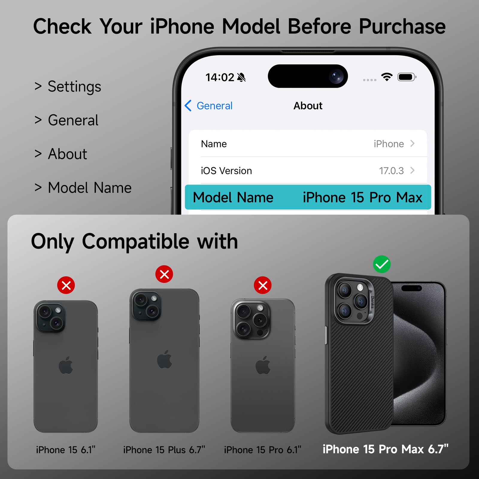 Foto 3 pulgar | Venta Internacional - Funda Magnética Benks Para Iphone 15 Pro Max, Construida Con