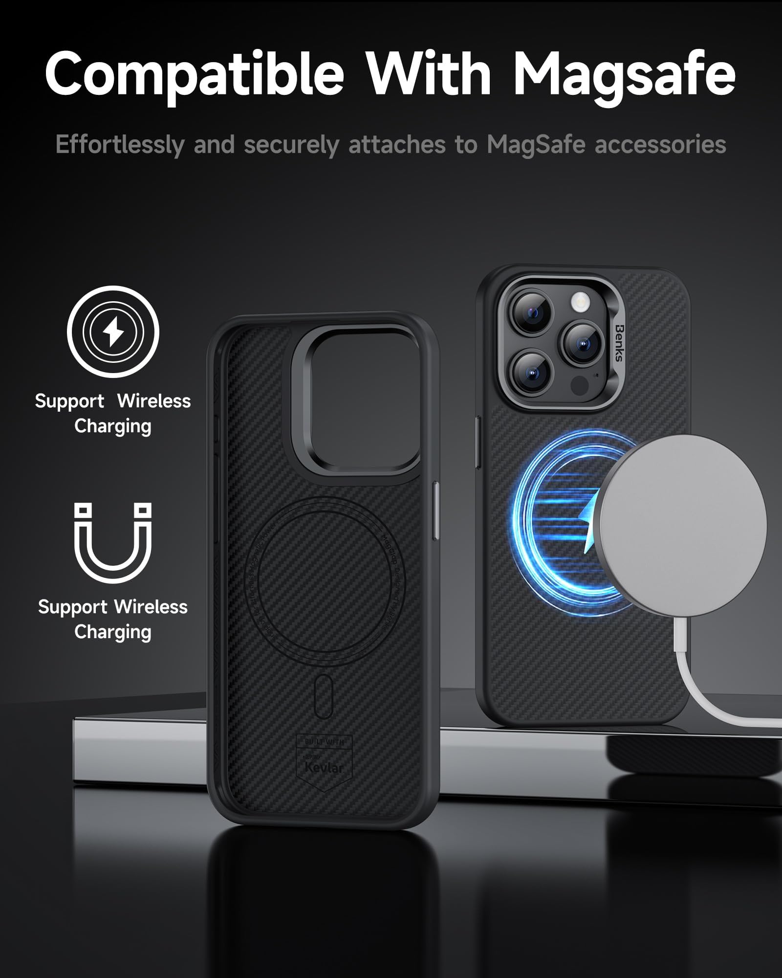 Foto 6 pulgar | Venta Internacional - Funda Magnética Benks Para Iphone 15 Pro Max, Construida Con