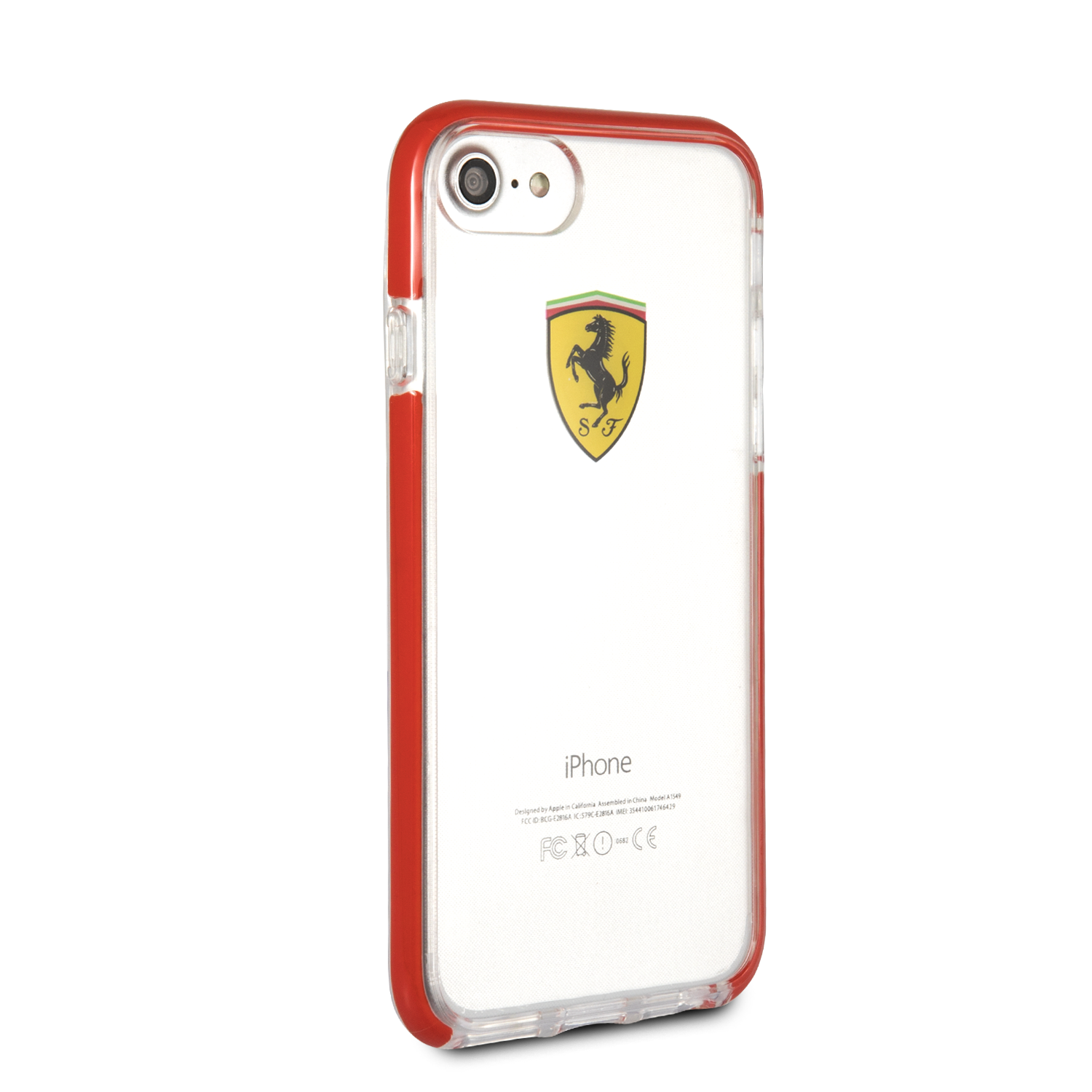 Foto 3 pulgar | Funda Cristal Y Rojo Ferrarpi Para Iphone 6,7,8