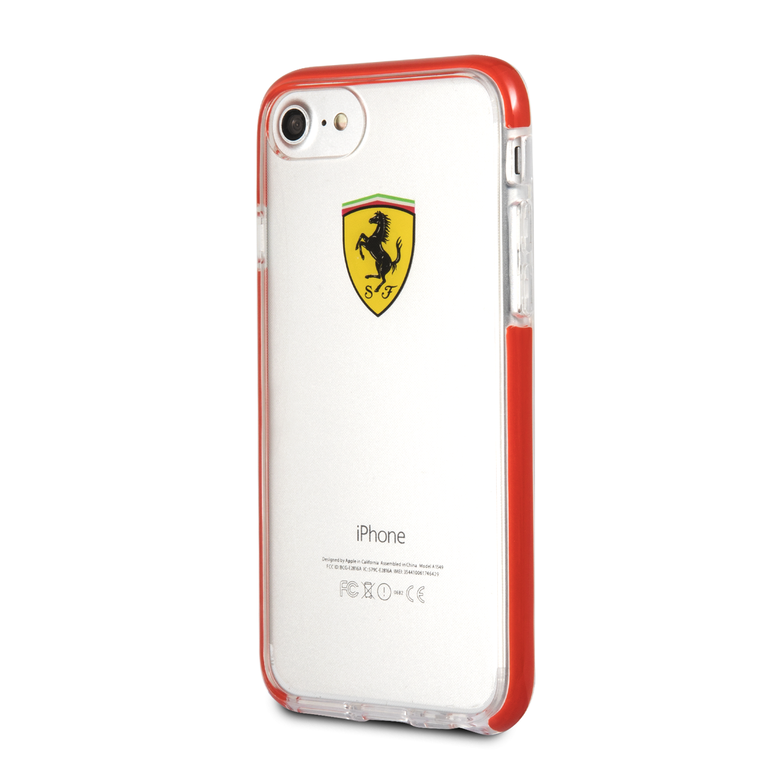 Foto 4 pulgar | Funda Cristal Y Rojo Ferrarpi Para Iphone 6,7,8