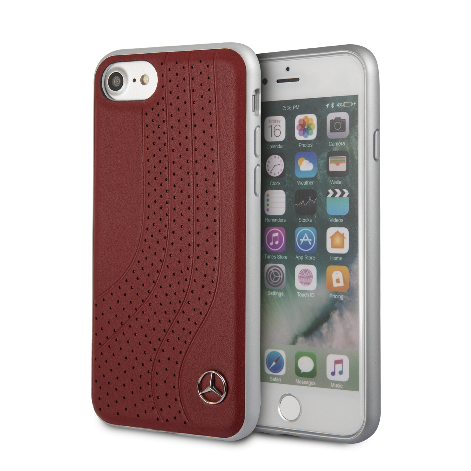 Funda Mercedes Benz para Iphone Se 3 Color Rojo