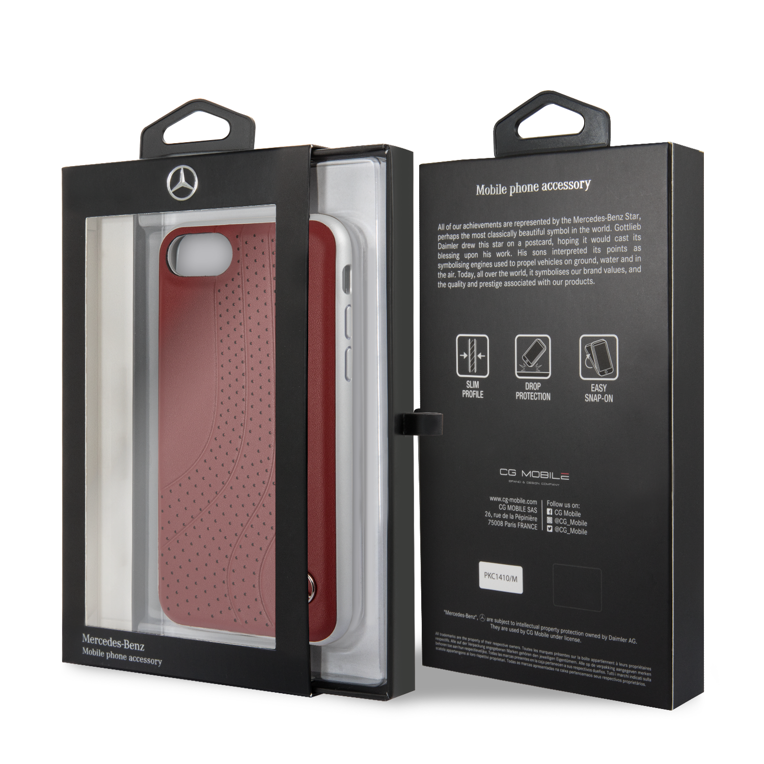 Foto 6 pulgar | Funda Mercedes Benz para Iphone Se 3 Color Rojo