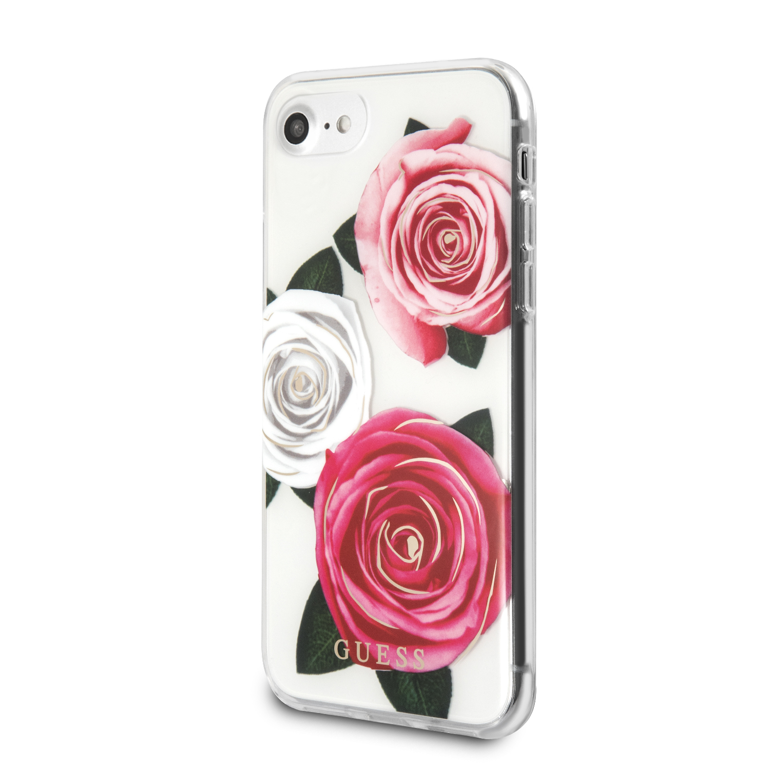 Funda Guess Cristal Y Rosas Para Iphone 6,7,8