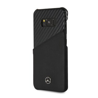 Foto 2 | Funda Case Mercedes Benz Piel Y Carbono Para Samsung S8