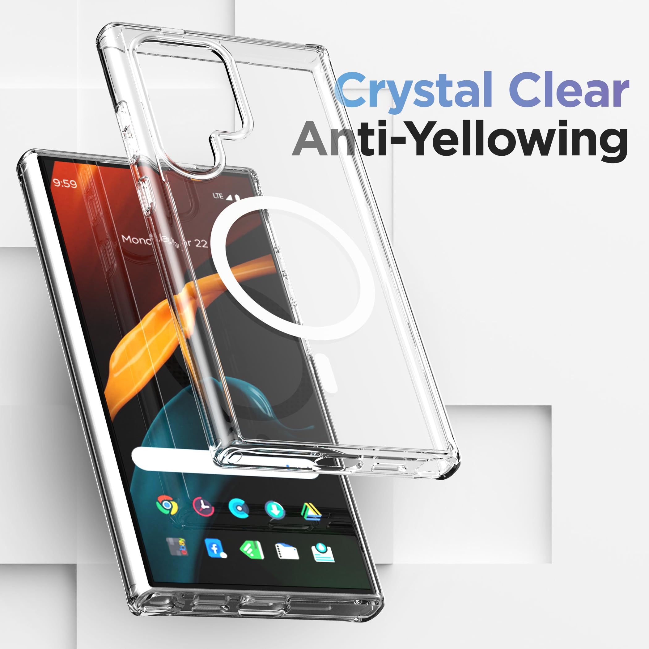 Foto 4 pulgar | Funda Encased con Funda Mag para Samsung Galaxy S24 Ultra (2024) Transparente - Venta Internacional