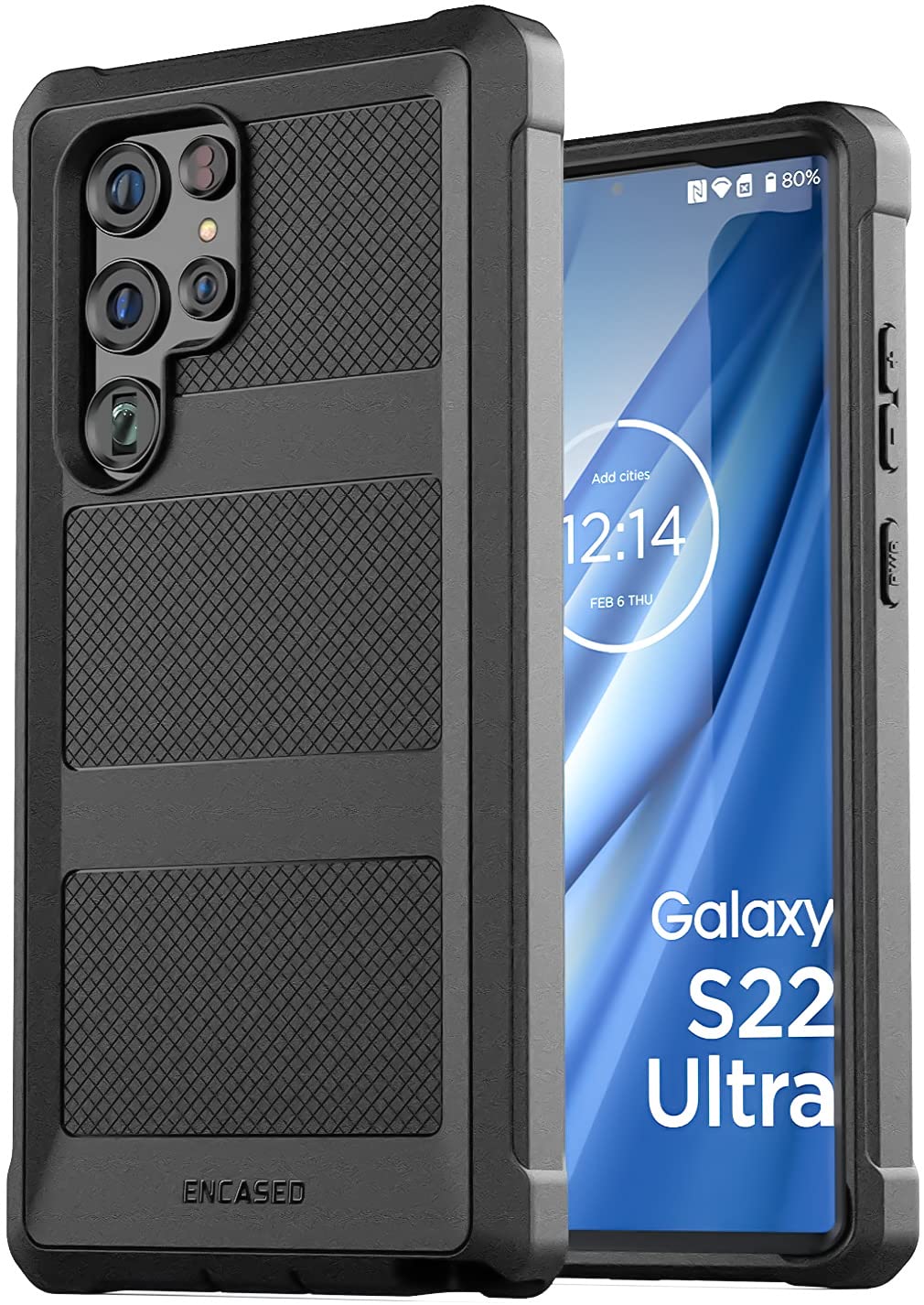 Funda De Teléfono Encased Falcon Revestida para Samsung Galaxy S22 Ultra - Venta Internacional