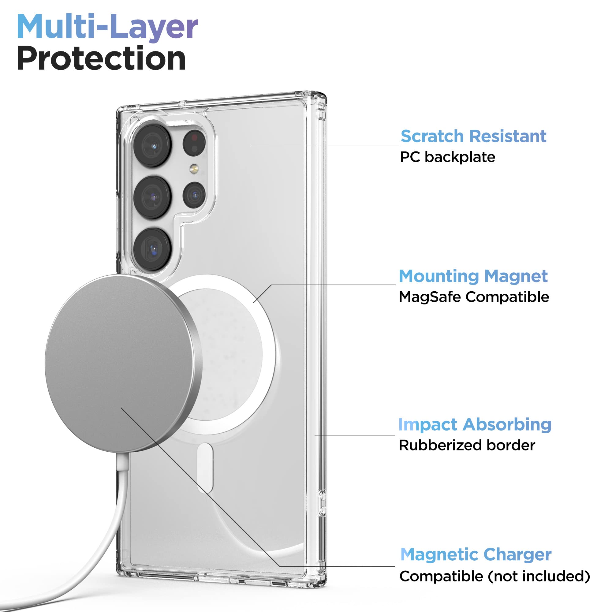 Foto 4 | Funda Magnética Encased para Samsung Galaxy S23 Ultra Clear - Venta Internacional