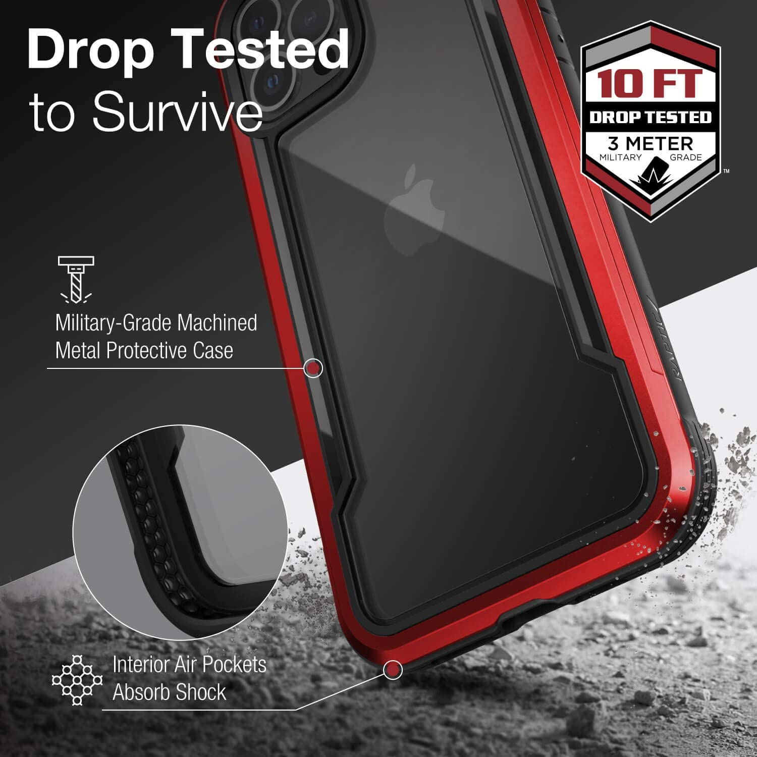 Foto 3 pulgar | Funda Para Iphone 12 Xdoria Raptic Shield Con Marco De Aluminio - Venta Internacional.