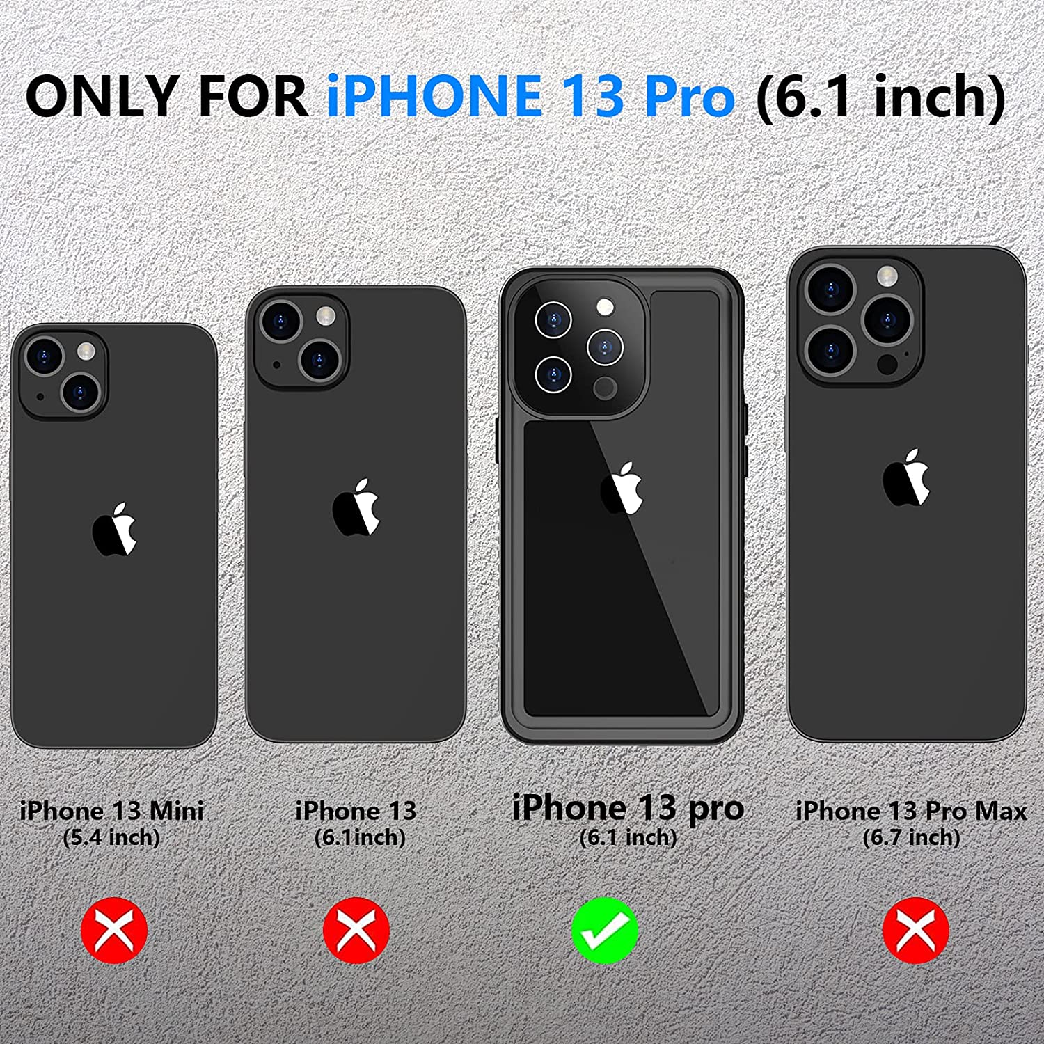 Foto 3 pulgar | Funda Para Iphone 13 Pro De 6.1 Pulgadas, Ip68, Resistente Al Agua Con Protección De 360° - Venta Internacional.