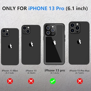 Foto 2 | Funda Para Iphone 13 Pro De 6.1 Pulgadas, Ip68, Resistente Al Agua Con Protección De 360° - Venta Internacional.