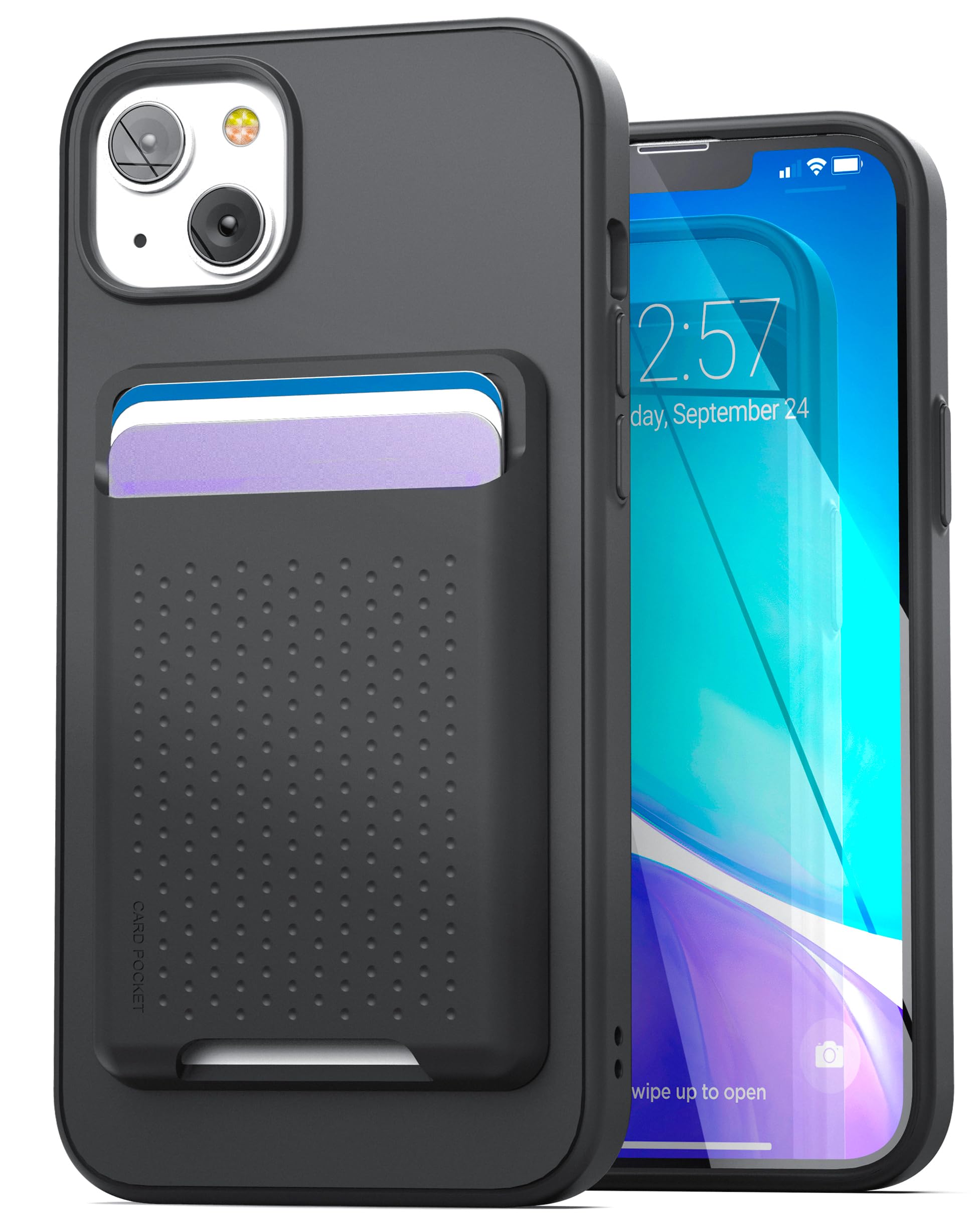Foto 4 | Set De Fundas 3 En 1 Con Tarjetero Y Protector De Pantalla Para Iphone 14 - Venta Internacional.