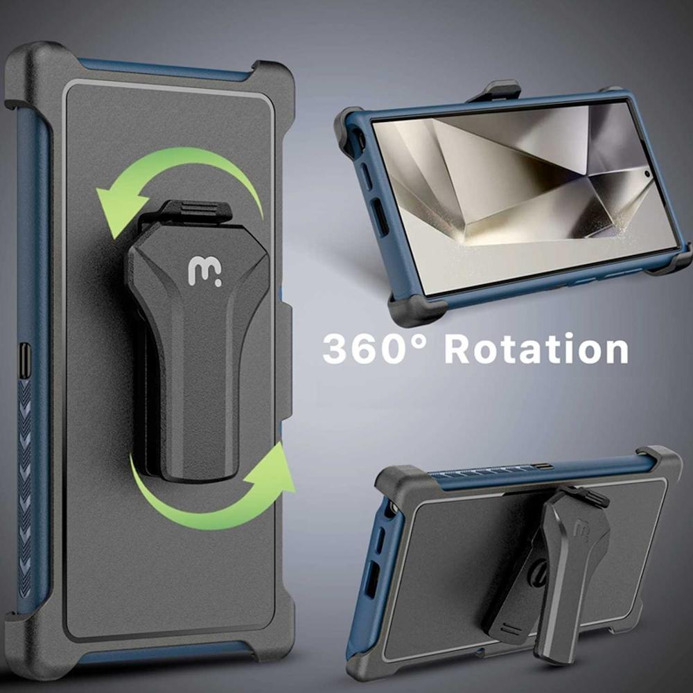Foto 6 pulgar | Funda Mybat Maverick Clip Azul para Samsung S24 Ultra
