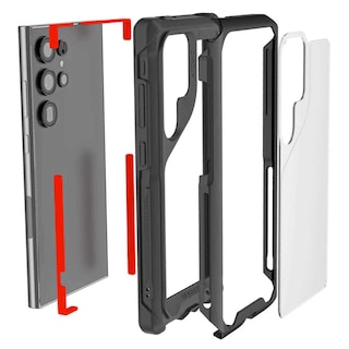 Foto 3 | Funda Ghostek Atomic Para Samsung S24 Ultra Negra Aluminio Transparente