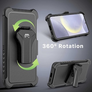 Foto 5 | Funda Mybat Maverick Clip Negra para Samsung S24 Plus