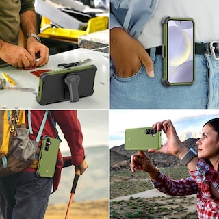Foto 6 | Funda Mybat Maverick Clip Verde para Samsung S24