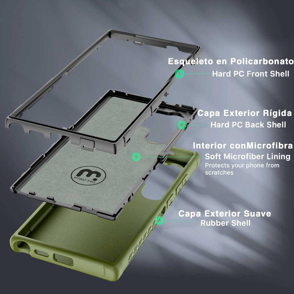 Foto 4 pulgar | Funda Mybat Maverick Clip para Samsung S24 Ultra Verde