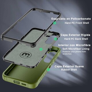 Foto 3 | Funda Mybat Maverick Clip Verde para Samsung S24 Plus