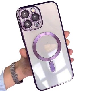 Foto 1 | Funda De Silicona Magsafe Para Iphone 14 Pro Max Con Lente Morada - Venta Internacional.