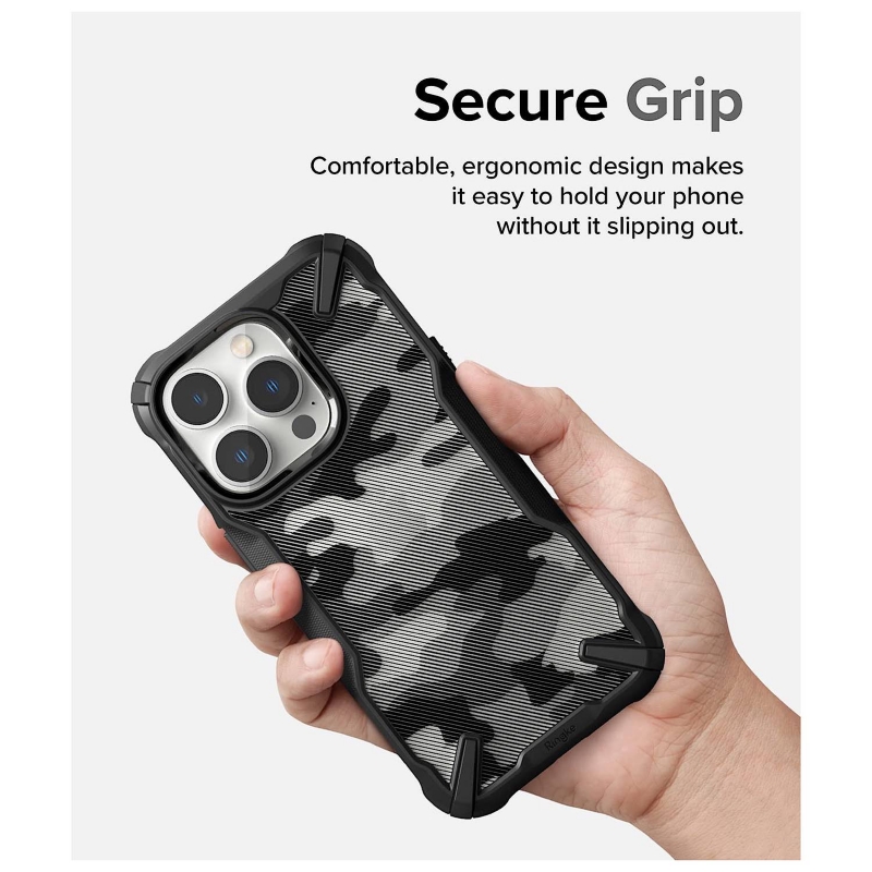 Foto 3 pulgar | Funda De Teléfono Ringke Fusion-x Para Iphone 14 Pro Max - Camo Black - Venta Internacional.