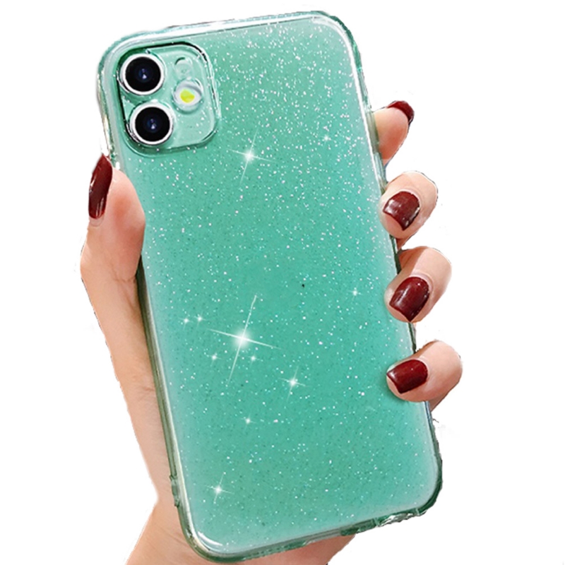 Foto 3 pulgar | Funda De Silicona Candy Shine Para Iphone 13 Turquesa Neon - Venta Internacional.