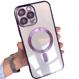 Foto 1 | Funda Magsafe Para Iphone 15 Pro Max Con Lente Morada - Venta Internacional.