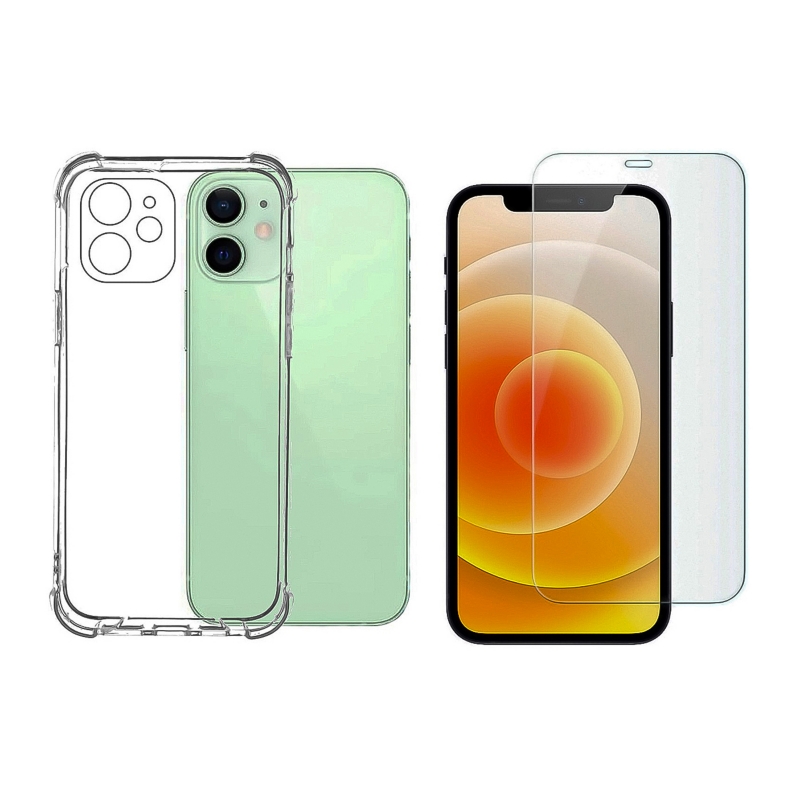 Funda + Película De Cristal De Mica Para Iphone 12 - Antidetonante - Waterpro - Venta Internacional.