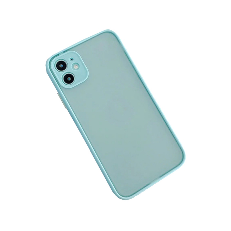 Funda De Silicona Para Iphone 13 Matte Celeste Con Protección Total - Venta Internacional.
