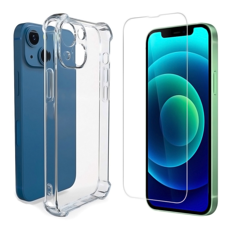 Funda Con Lámina De Cristal Para Iphone 12 Mini, Antidetonante Y A Prueba De Golpes - Venta Internacional.