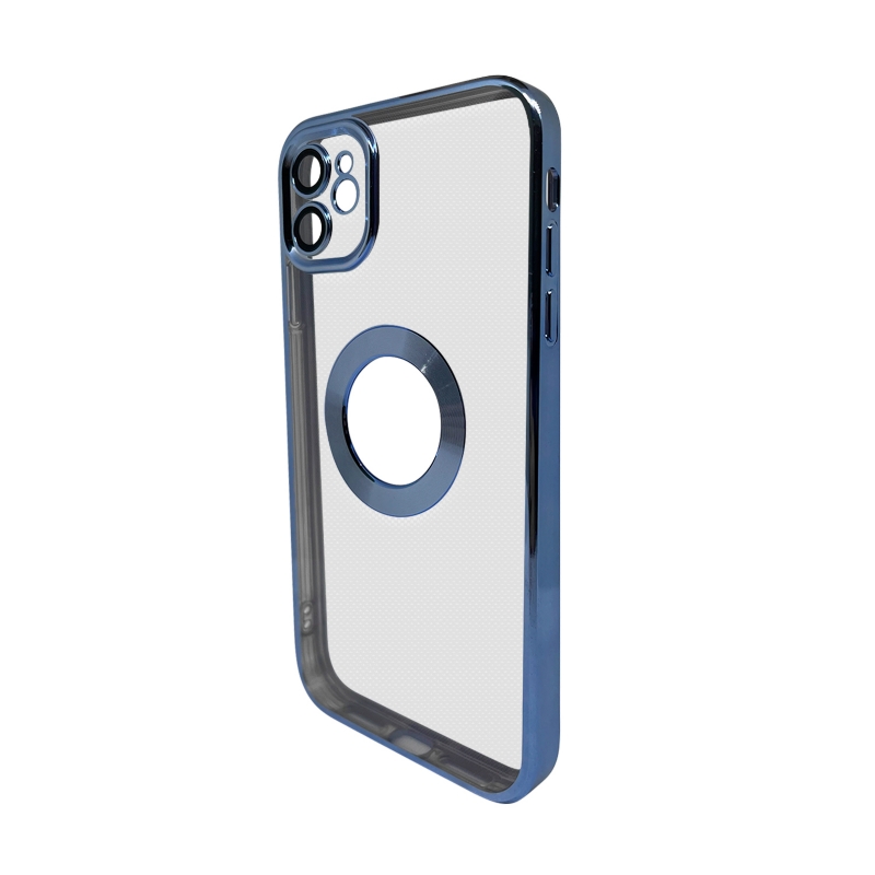 Foto 4 pulgar | Funda De Teléfono Genérica De Aleación Metalizada Azul Para Iphone 11 - Venta Internacional.