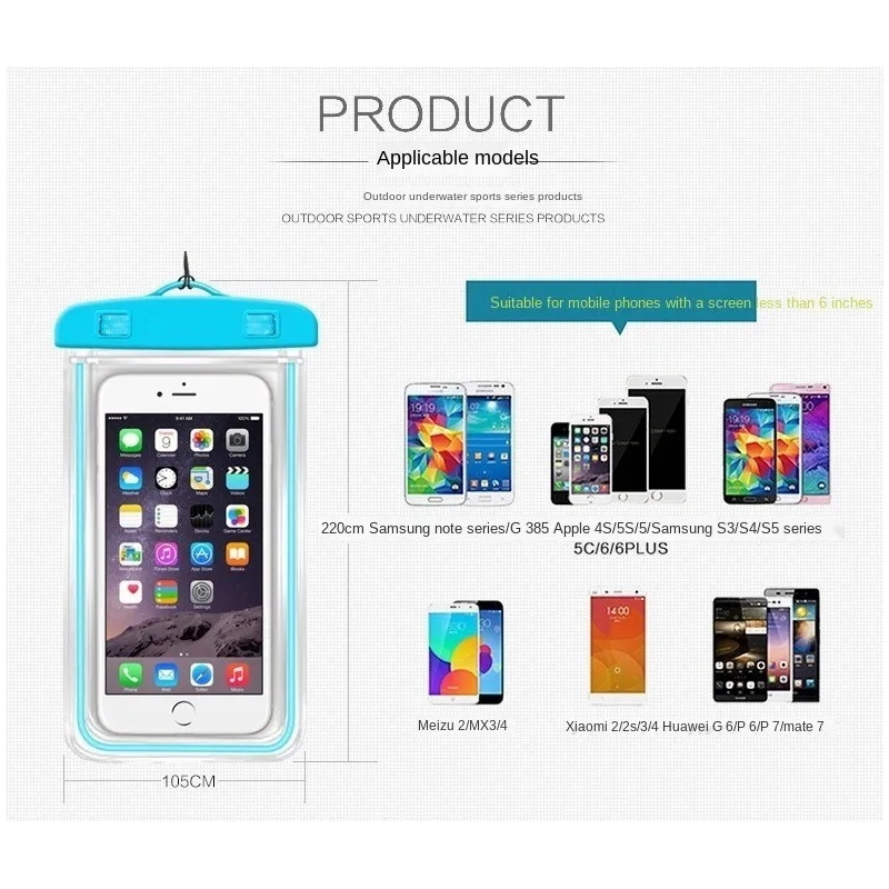 Foto 4 | Funda Impermeable Para Teléfono, Carcasa Protectora Impermeable, Violeta - Venta Internacional.