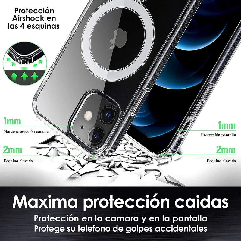Foto 2 | Funda Full Lamina Magnética Transparente Para Iphone 12 - Venta Internacional.