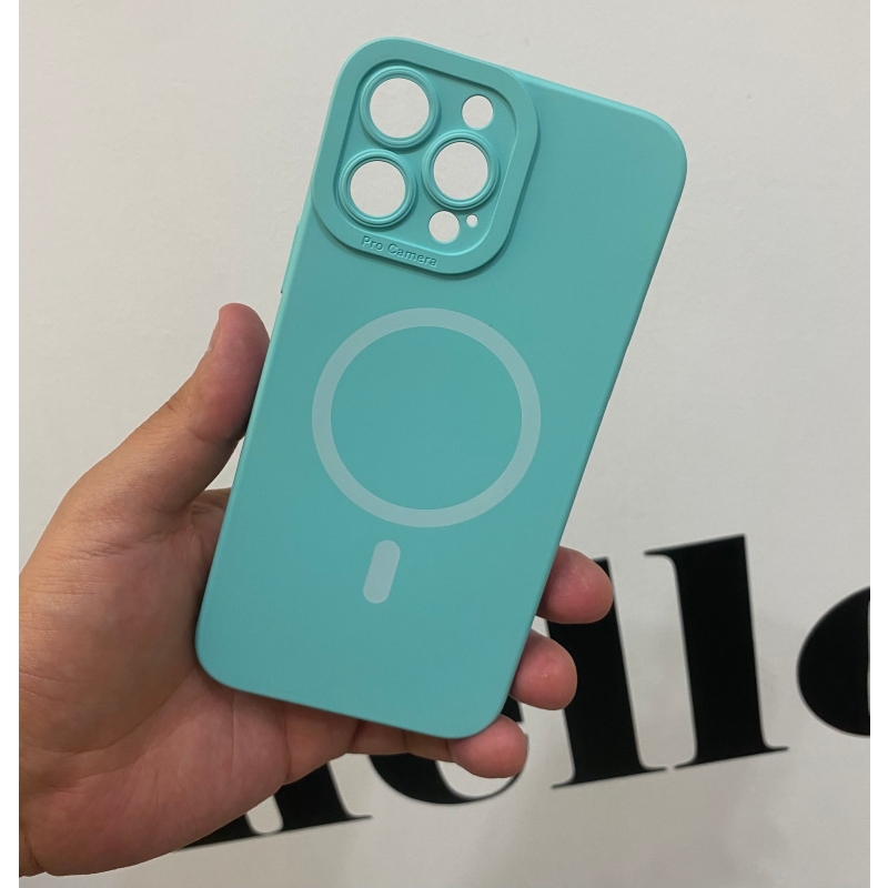 Foto 2 pulgar | Funda Magsafe De Silicona A Prueba De Golpes Para Iphone 12, Color Azul Claro - Venta Internacional.