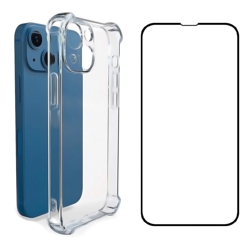 Foto 2 pulgar | Protector De Pantalla Y Funda Para Iphone 14, Película De Mica De Vidrio Completo - Venta Internacional.