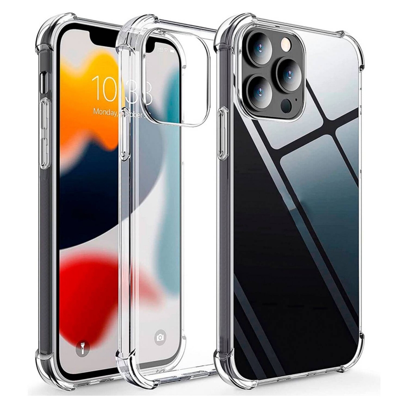 Funda Antidetonante Transparente Para Iphone 13 Pro - Venta Internacional.