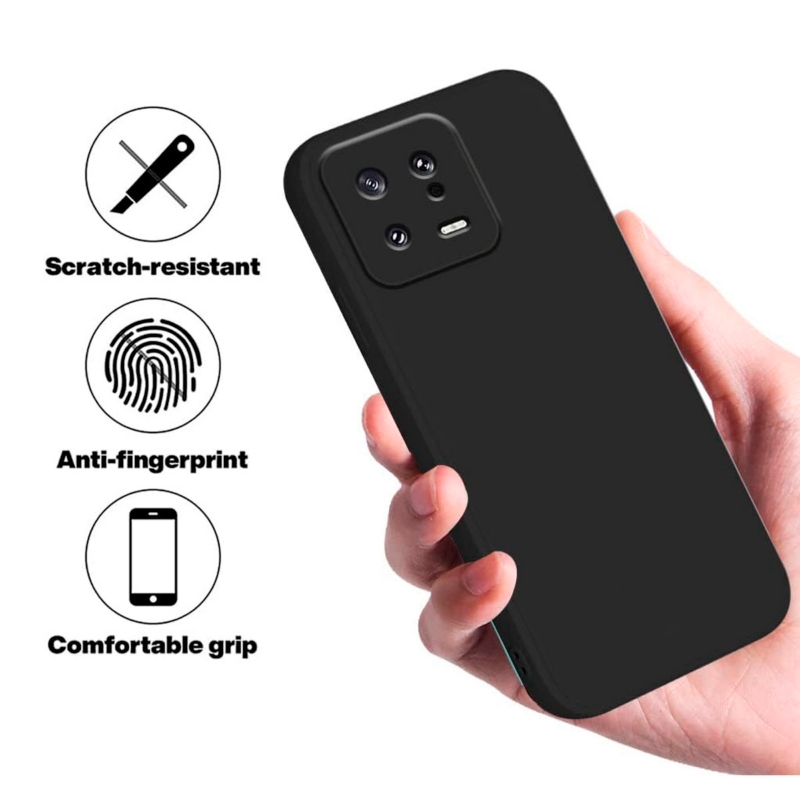 Foto 3 pulgar | Funda Protectora Antidetonante De Goma Para Xiaomi 13, Color Negro - Venta Internacional.