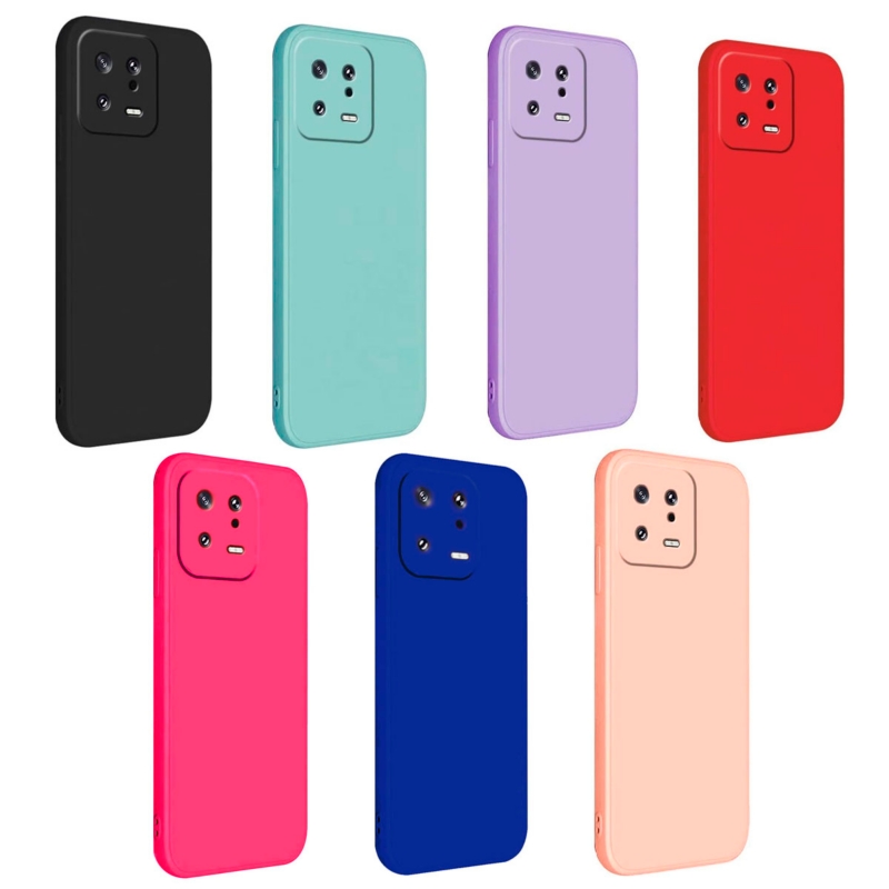 Foto 5 pulgar | Funda Protectora Antidetonante De Goma Para Xiaomi 13, Color Negro - Venta Internacional.