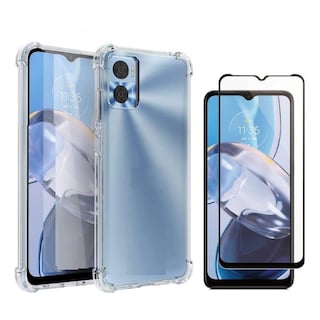 Foto 1 | Funda De Teléfono Y Vidrio Templado Completo Para Moto E22i Antichoque - Venta Internacional.