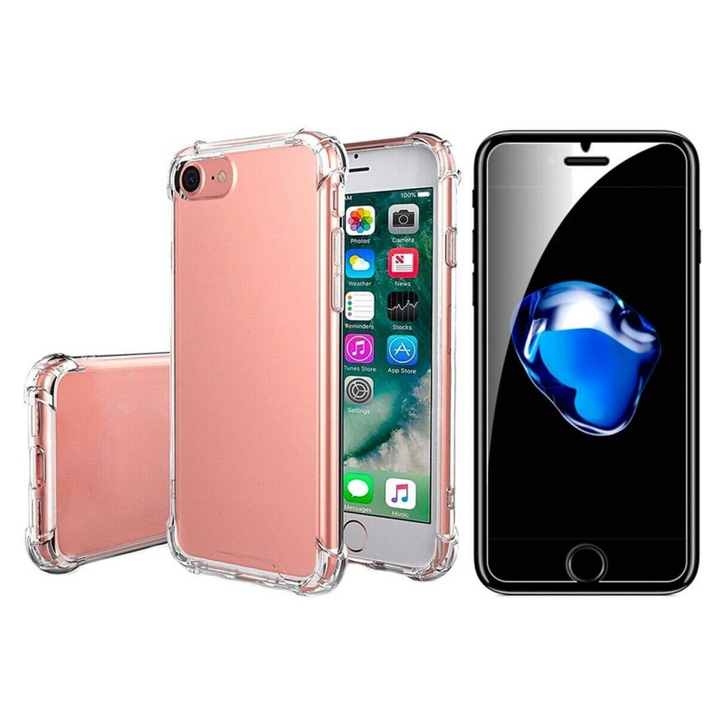 Funda + Película Protectora De Pantalla De Vidrio Para Iphone 7 - Venta Internacional.