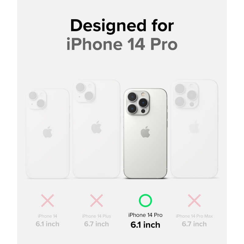 Foto 3 pulgar | Funda De Teléfono Y Protector De Cámara Para Iphone 14 Pro, Transparente - Venta Internacional.