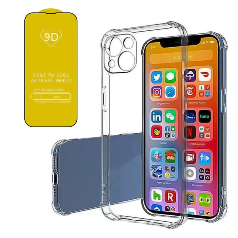 Funda Y Protector De Pantalla Para Iphone 13 Con Cristal Reforzado - Venta Internacional.