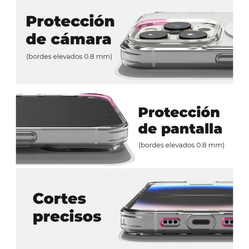 Foto 4 pulgar | Funda Magsafe Antichoque Transparente Para Iphone 14 Pro Max - Venta Internacional.