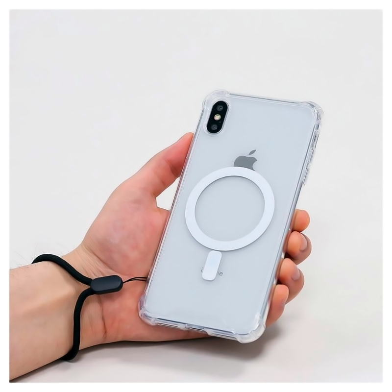 Foto 3 pulgar | Funda Magnetica Magsafe Antichoque Transparente Para Iphone Xs - Venta Internacional.