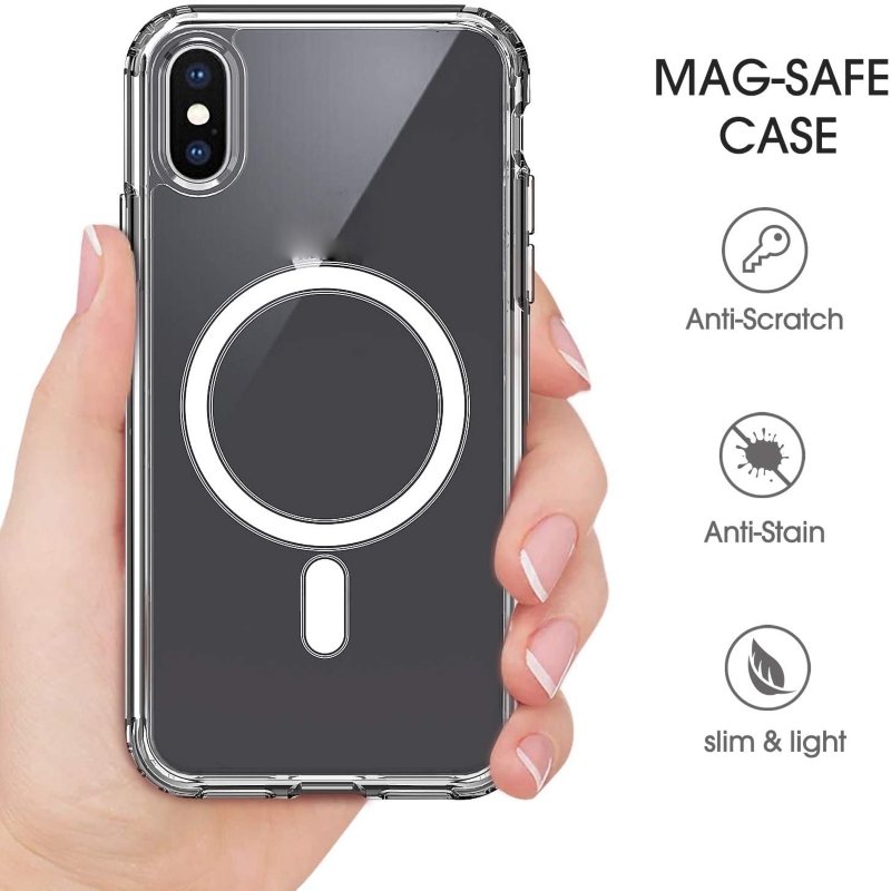 Foto 2 | Funda De Carga Magnética Transparente Para Iphone Xs Max - Venta Internacional.