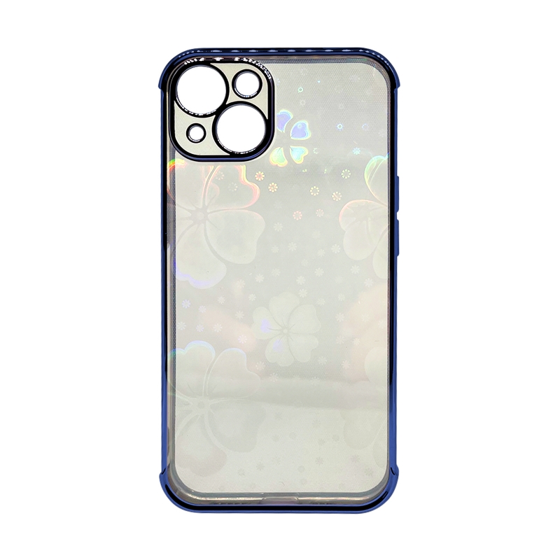 Funda Para Iphone 13, Azul, Holograma 5d, Ergonómica, Transparente Y Suave - Venta Internacional.