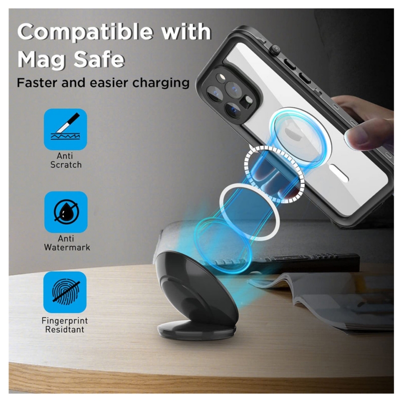 Foto 6 pulgar | Funda Impermeable A Prueba De Golpes Para Iphone 15 Pro Max - Venta Internacional.